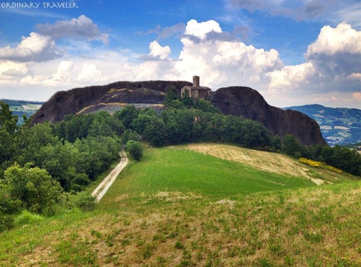 Medieval Church on Pietra Perduca in Trebbia Valley, Italy