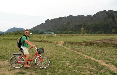 Biking to the Blue Lagoon Laos