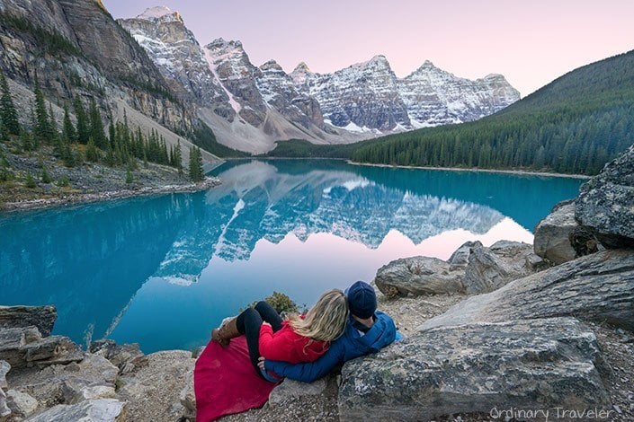 Moraine Lake Sunset - Alberta, Canada