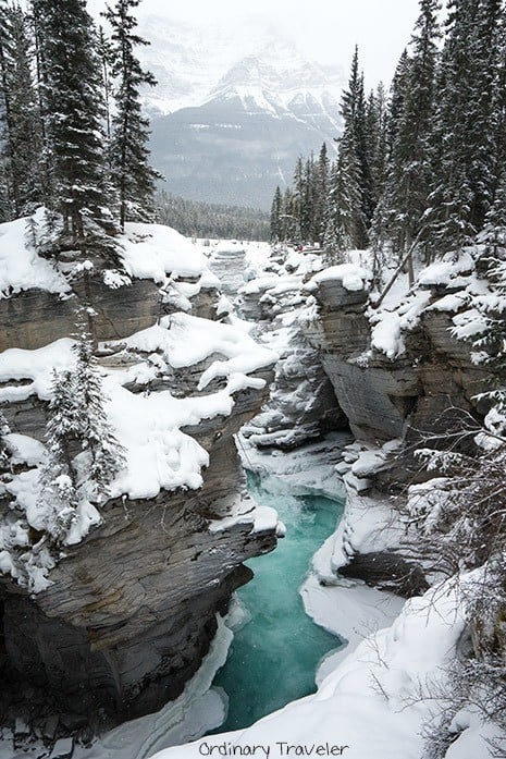 Athabasca Falls in Winter - Alberta, Canada