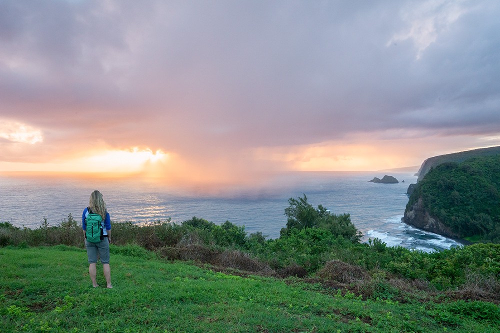 Big Island Hawaii Pololu Valley Lookout Sunrise