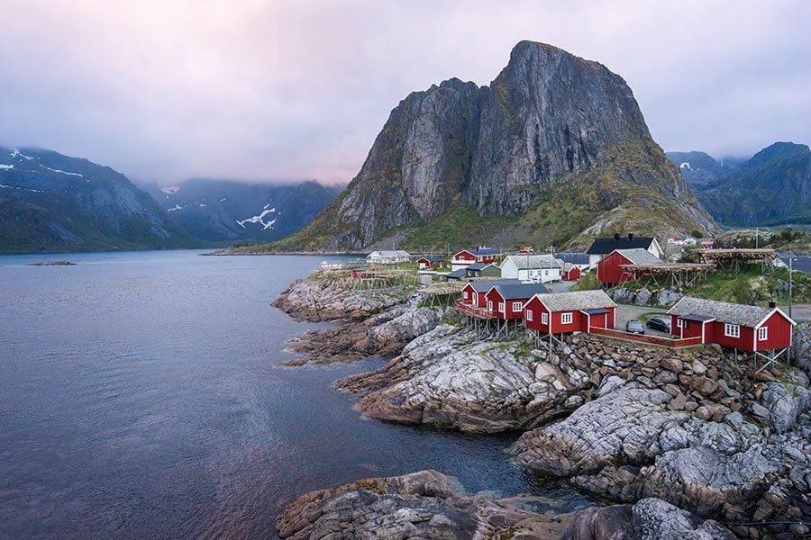 Eliassen Rorbuer in Lofoten Islands, Norway