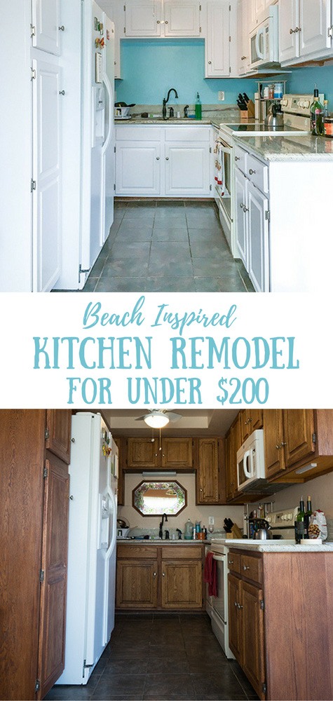 Beach-Inspired Kitchen Remodel for Under $200