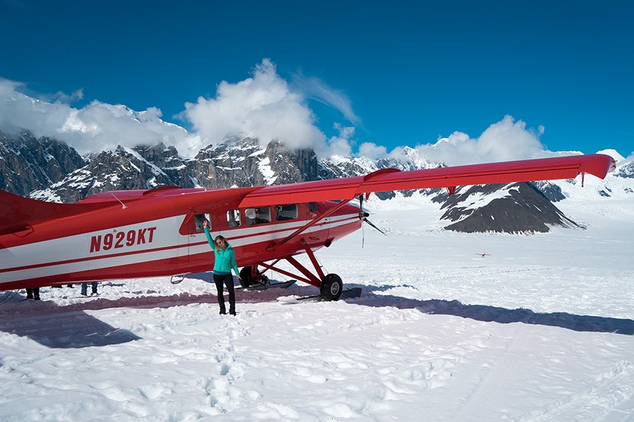 Glacier Landing on Denali Mountain in Mat-Su Valley, Alaska