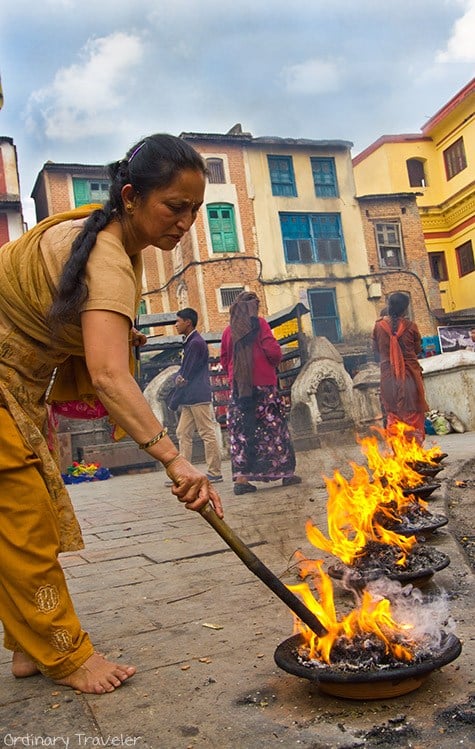 Lakh Batti Ceremony at Soyambhu Temple in Kathmandu