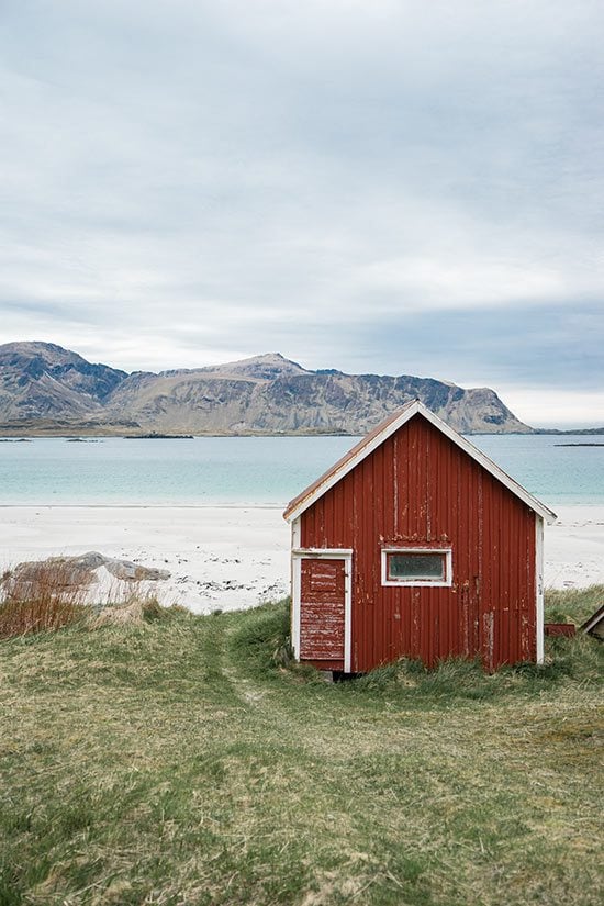 Ramberg Beach in Lofoten Islands, Norway