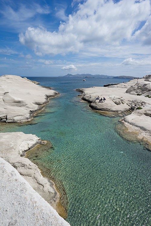 Sarakiniko Beach in Milos, Greece