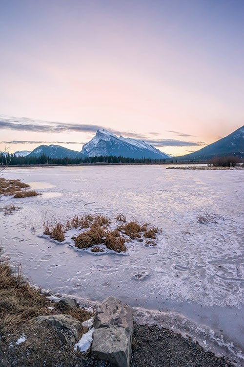 Vermillion Lakes in Winter - Banff, Canada Photo Spots