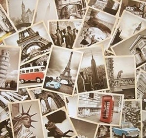 Vintage Postcards - Travel Home Decor